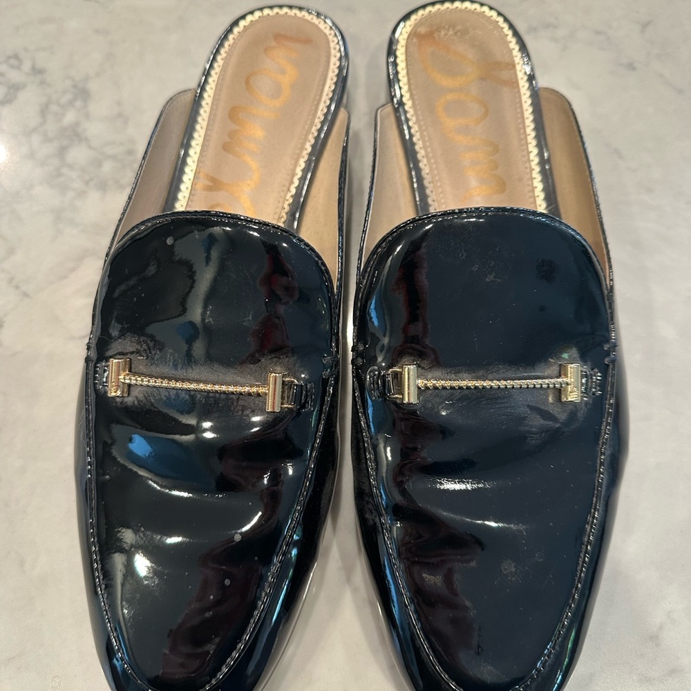 Sam Edelman Black Patent Mules